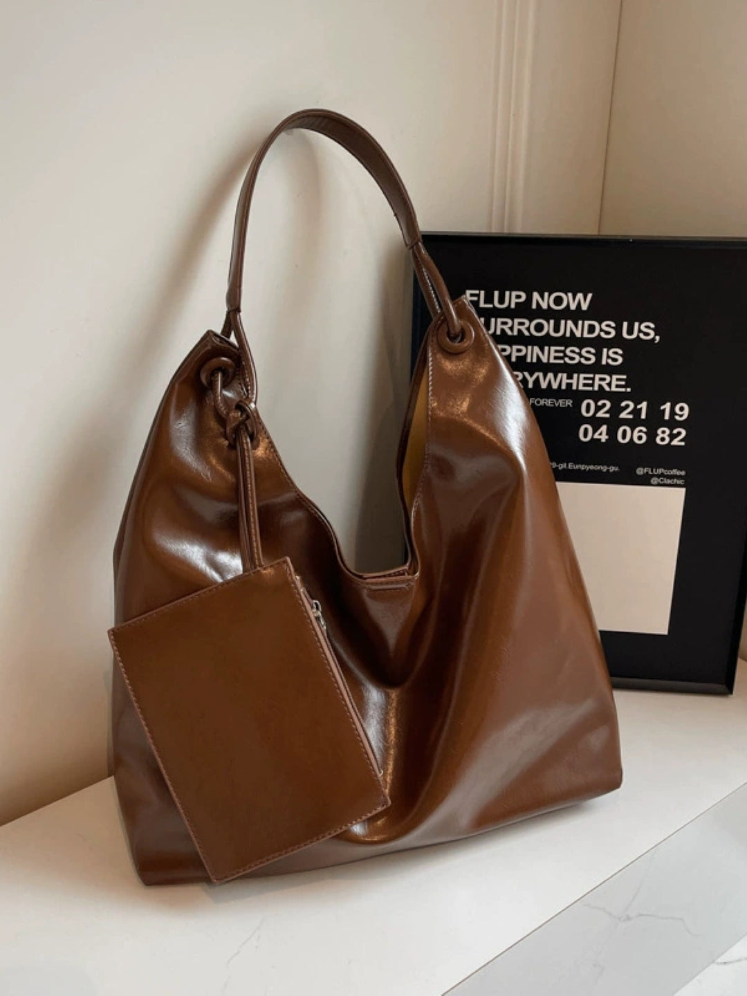 PU Structured Shoulder Bag