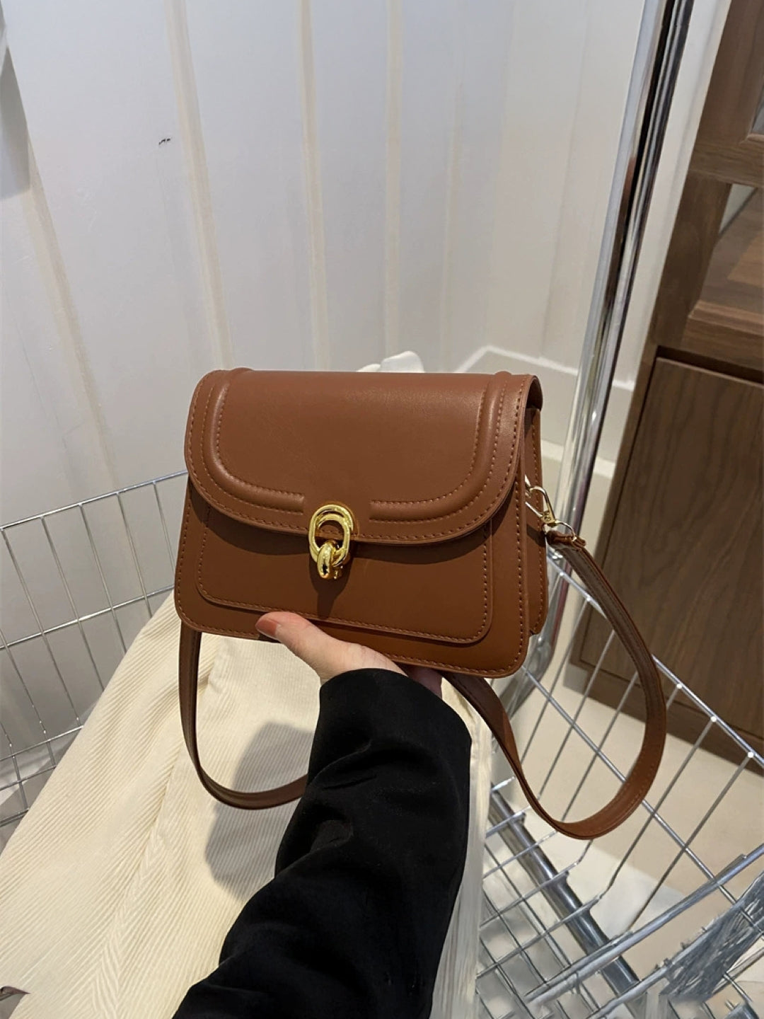 PU Structured Sling Bag