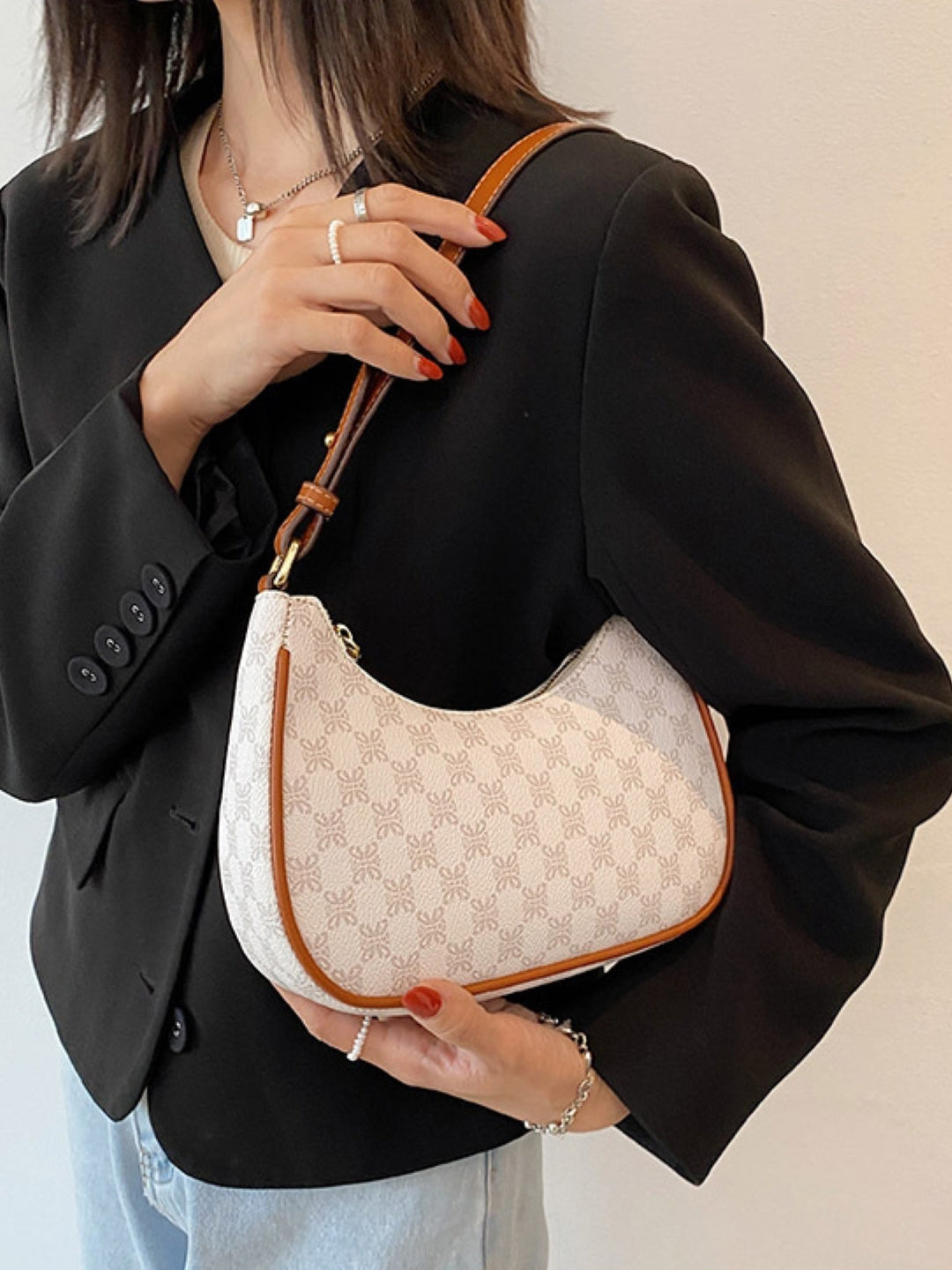 PU Structured Shoulder Bag