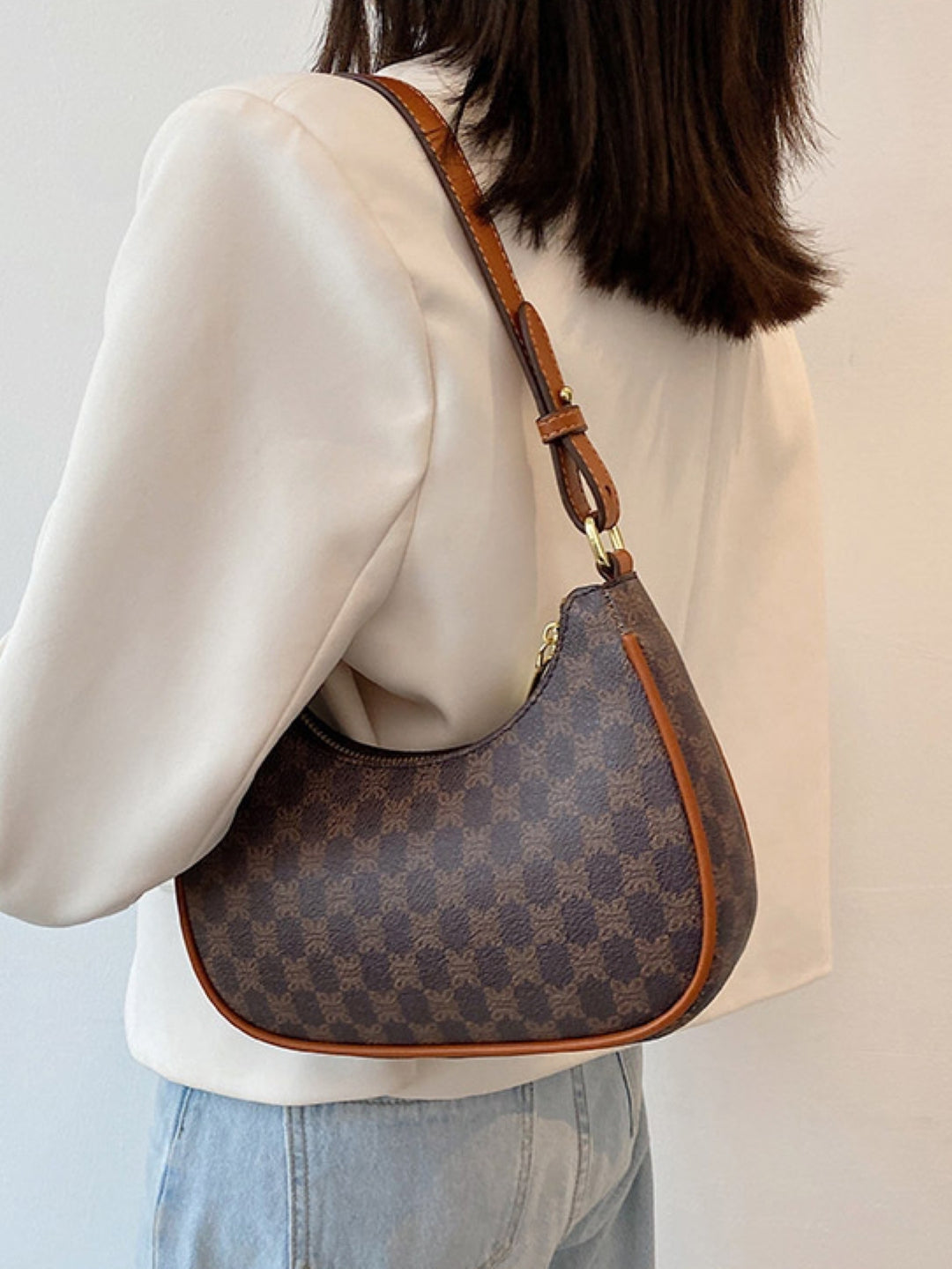 PU Structured Shoulder Bag