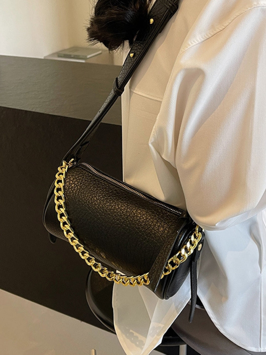 PU Structured Sling Bag
