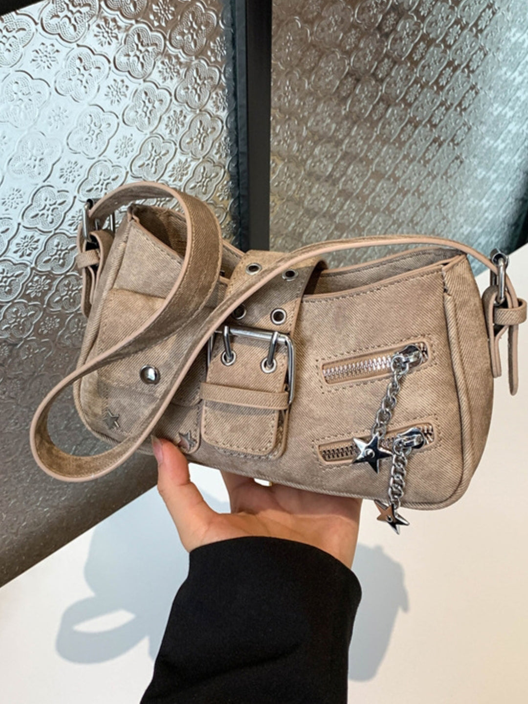 PU Structured Shoulder Bag