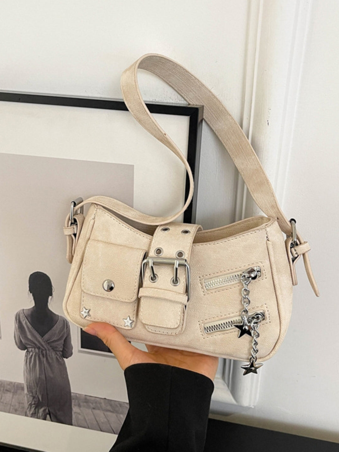 PU Structured Shoulder Bag