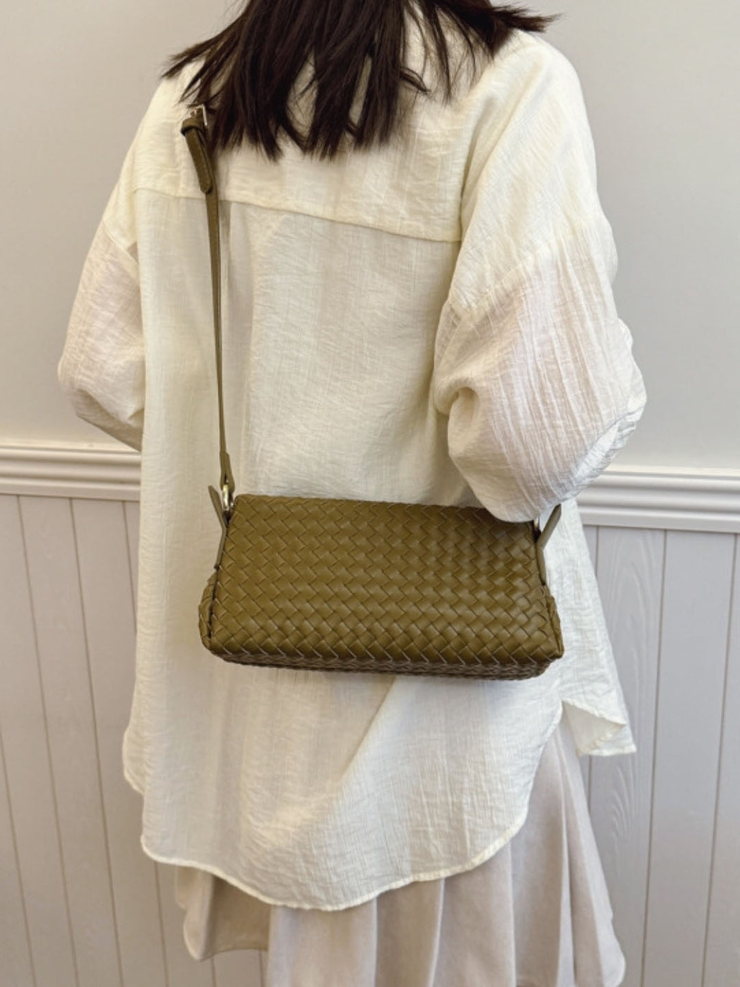 Green Textured NA Sling Bag