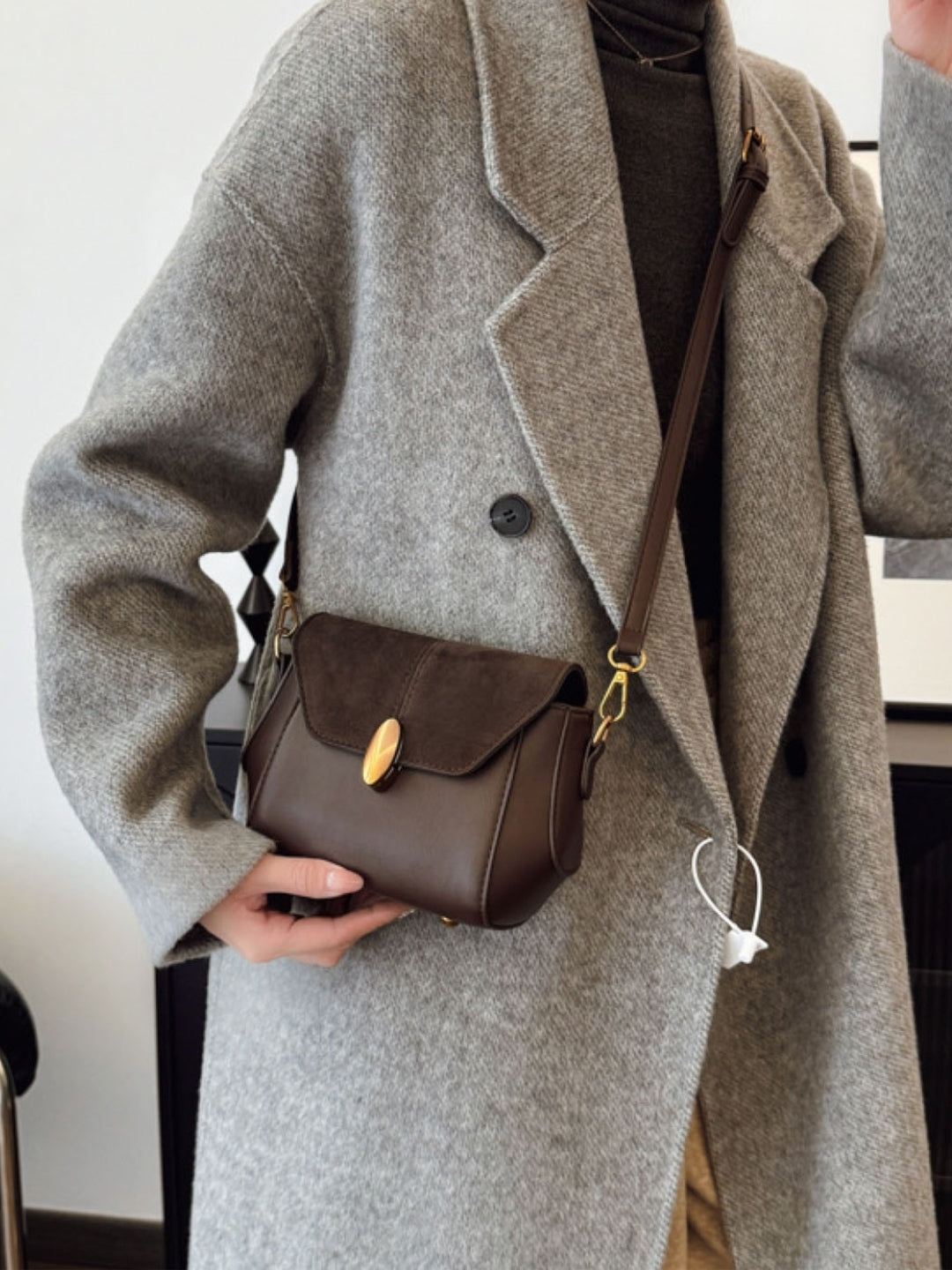 DarkBrown Solid NA Sling Bag