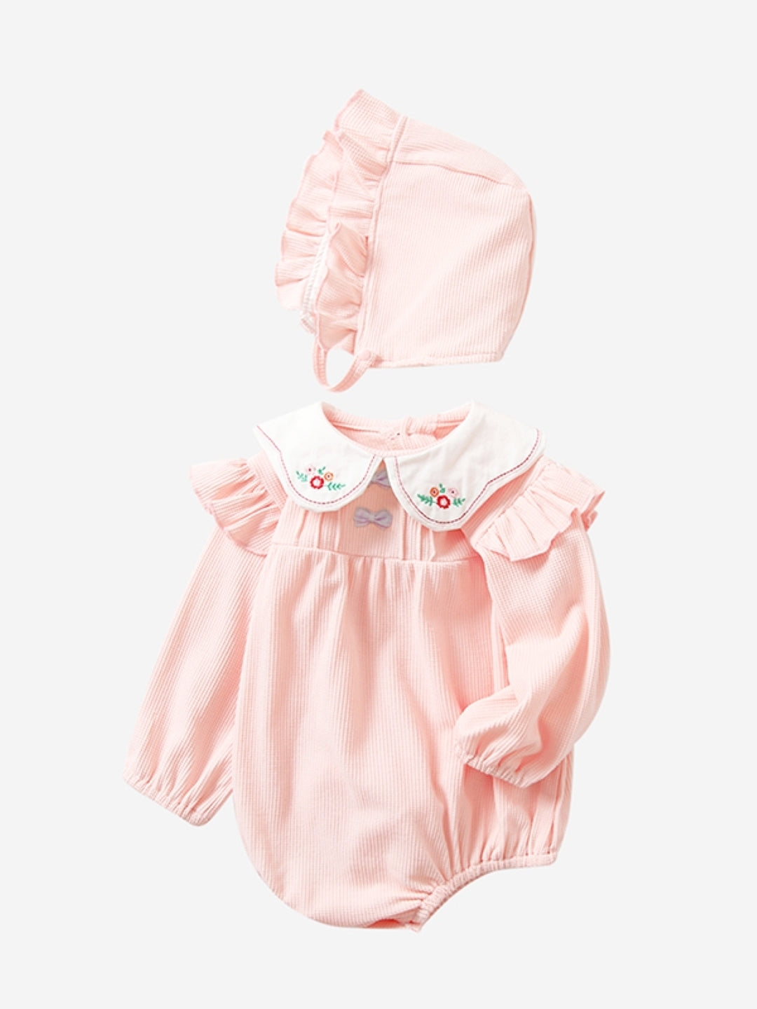 Pink Cotton Regular Romper