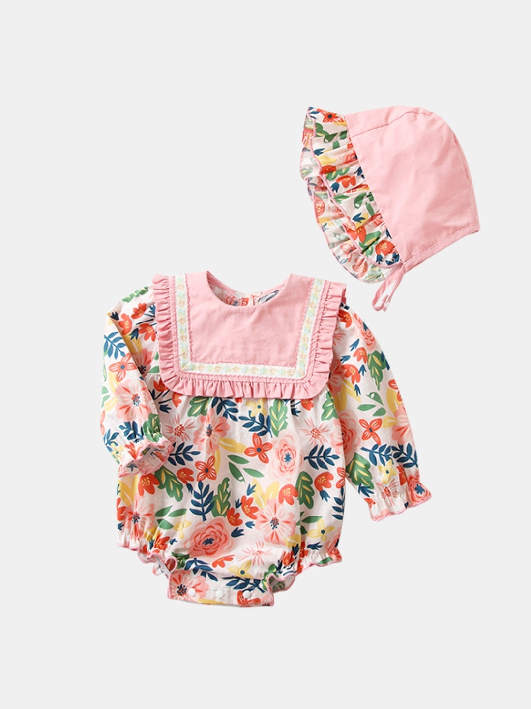 Red Cotton Regular Romper