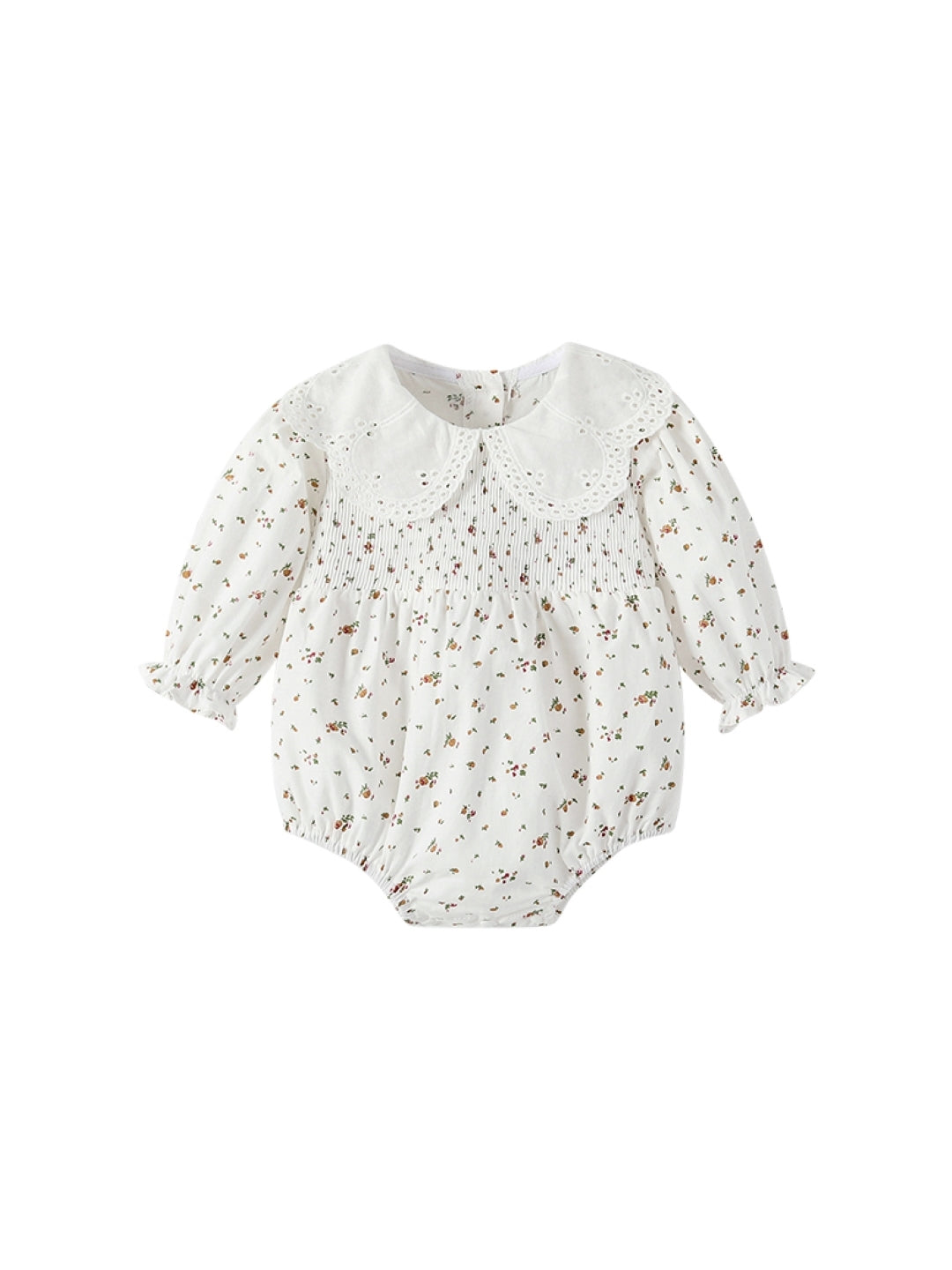 White Cotton Regular Romper