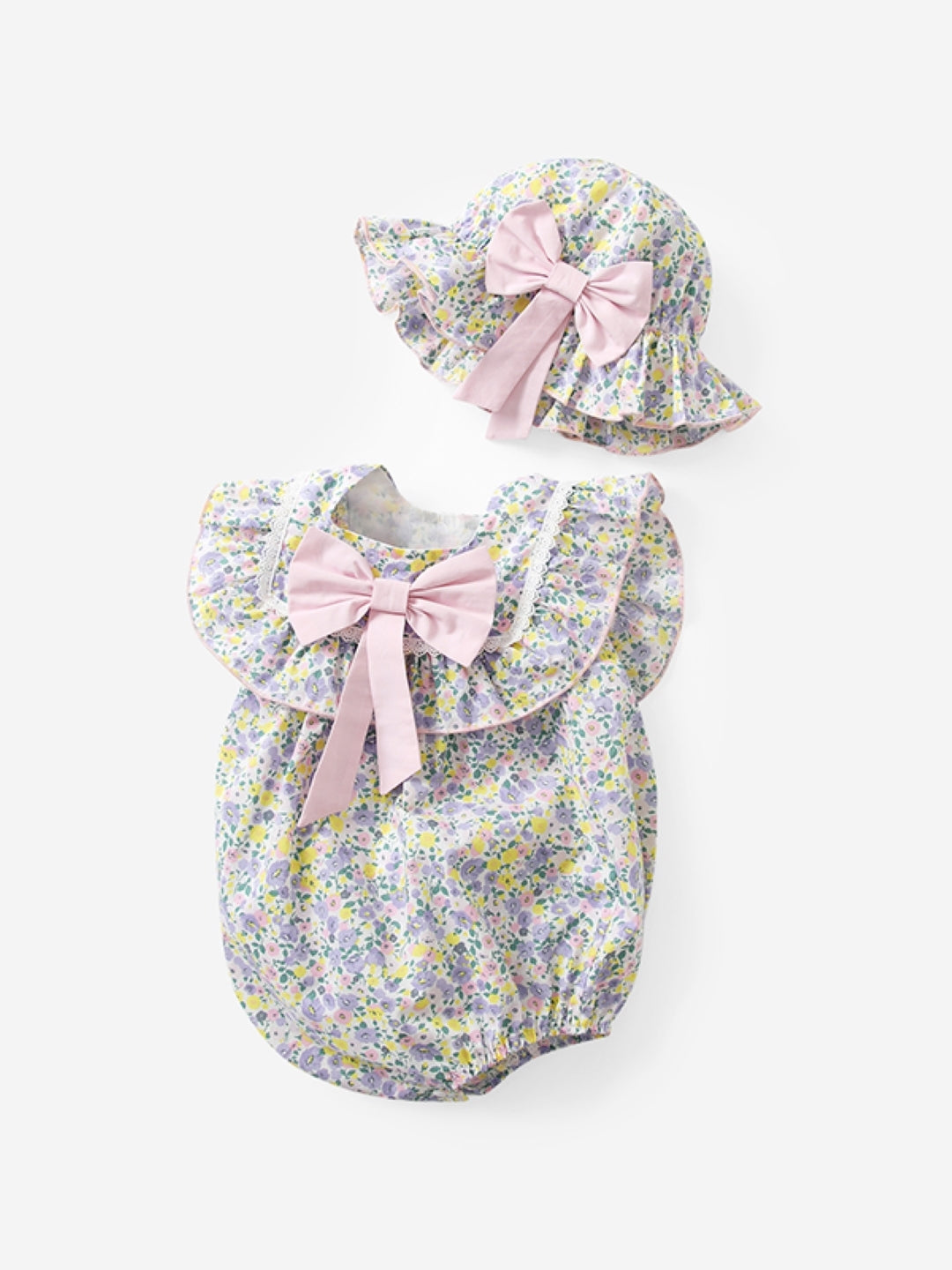 White Cotton Regular Romper