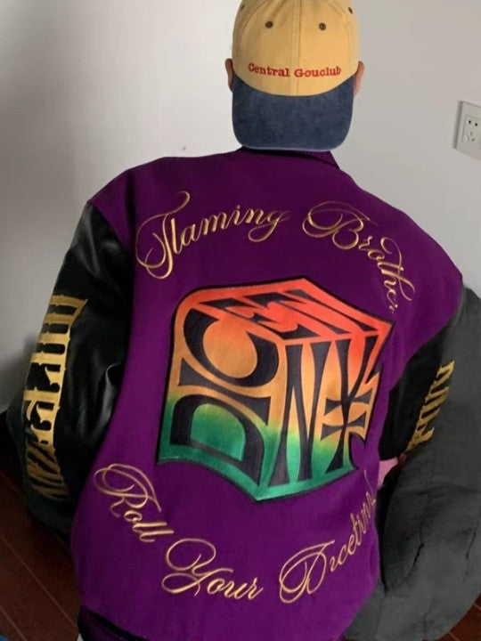 Men Typography Open Front Jacket