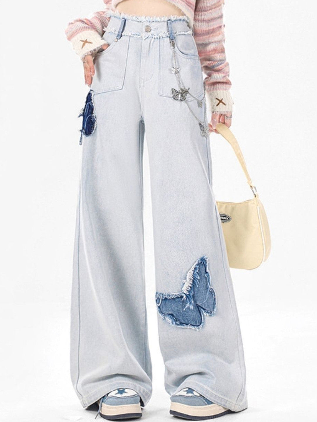 Blue Relaxed Fit Solid Cotton Trouser