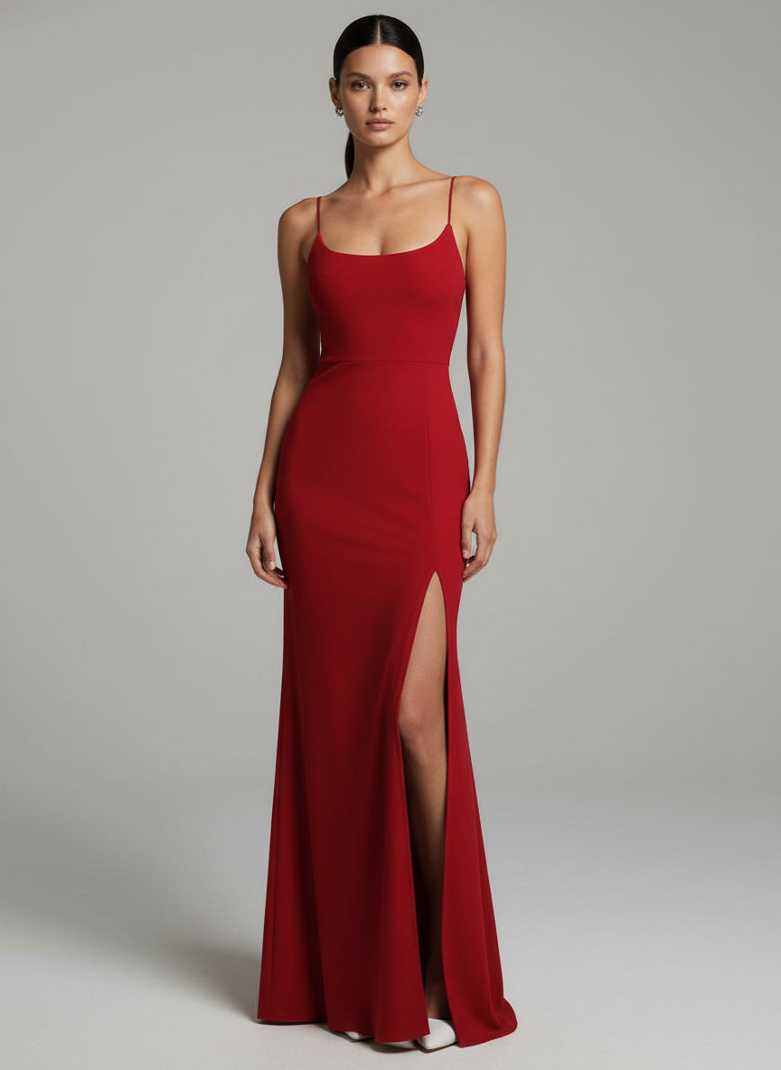 Red Bodycon Maxi Dress