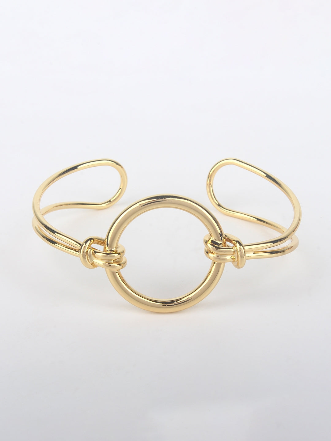 Gold-Plated Gold Bangle-Style Brass Slip-On Bracelet