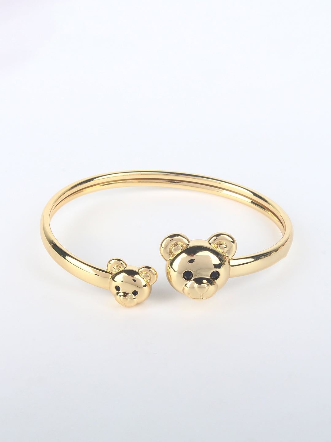 Gold-Plated Gold Bangle-Style Brass Slip-On Bracelet