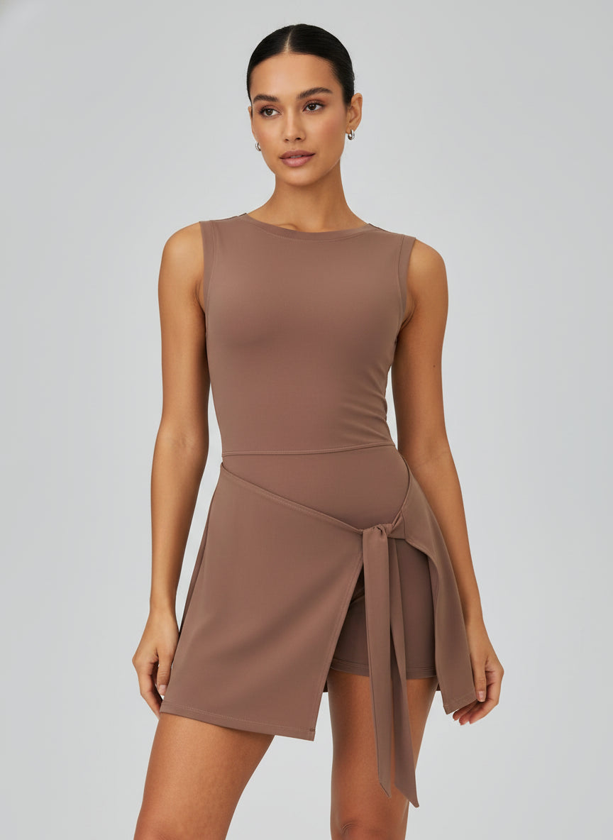 Brown A-Line Dress