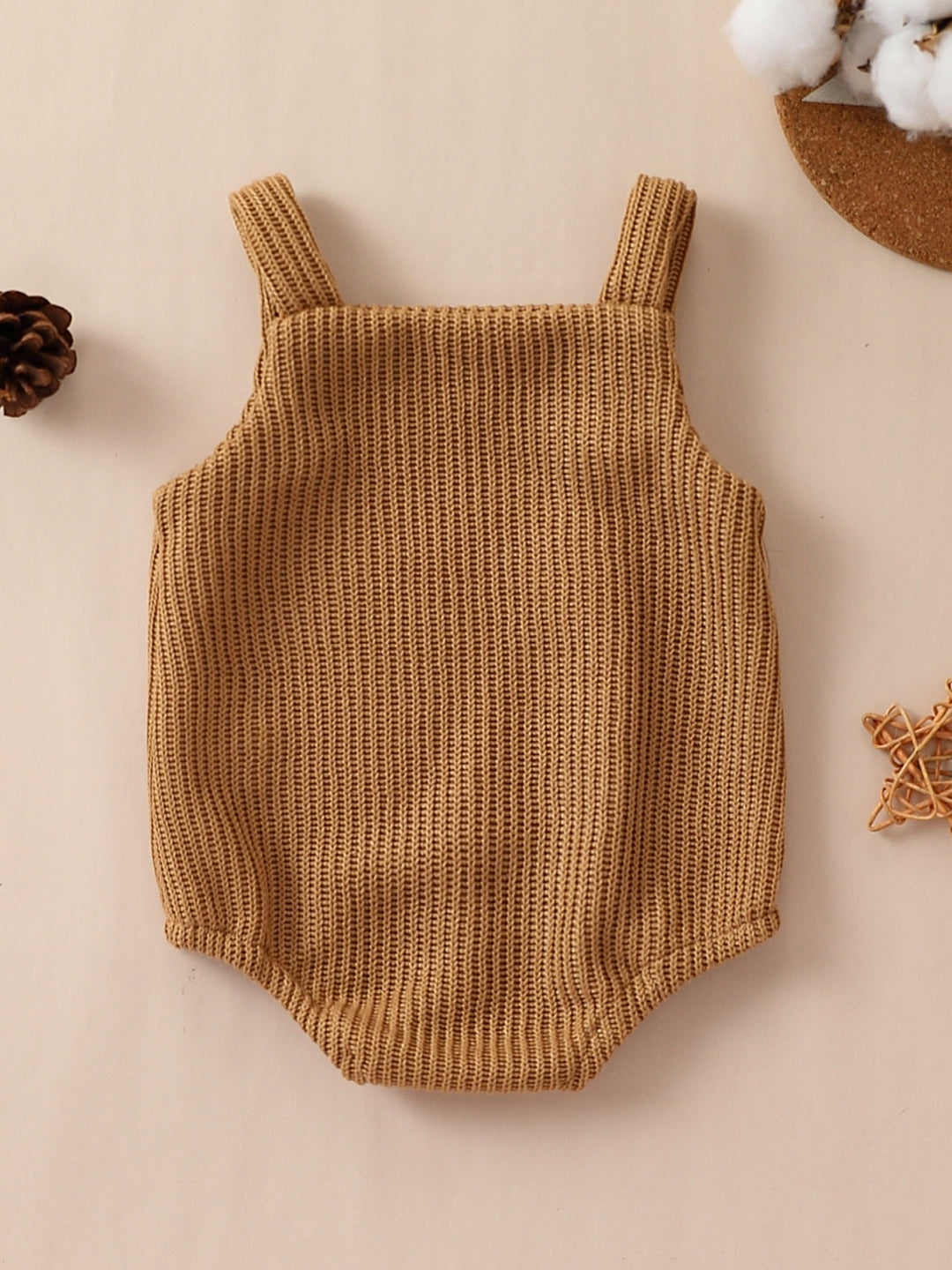 Brown Regular Cotton Rompers