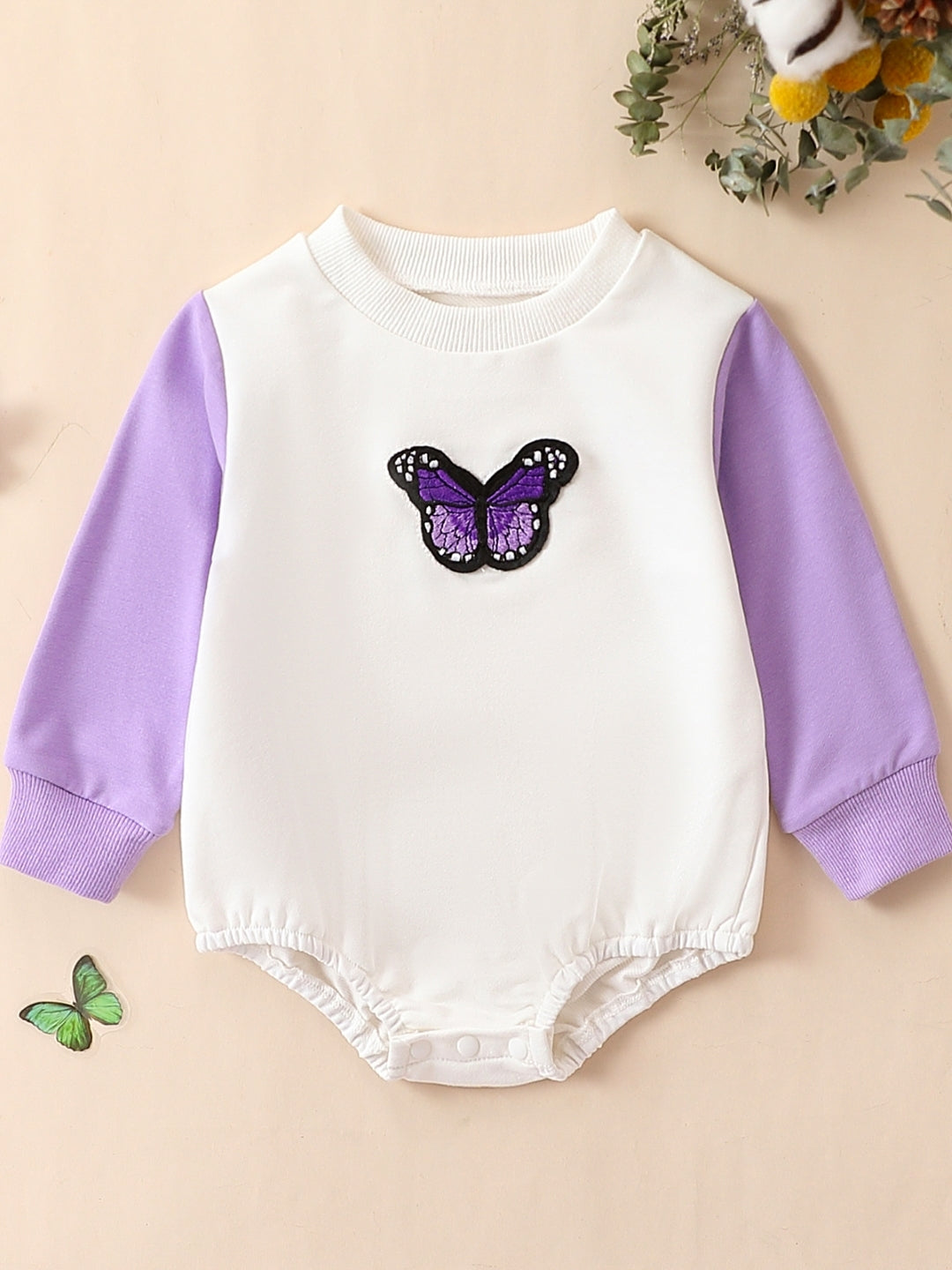 Purple Regular Cotton Rompers