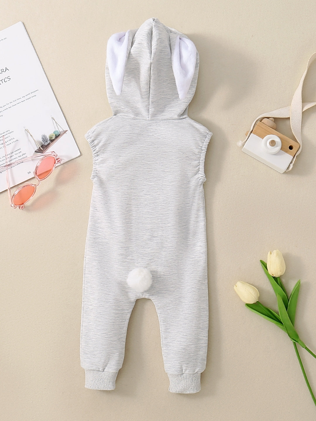 Grey Regular Cotton Rompers