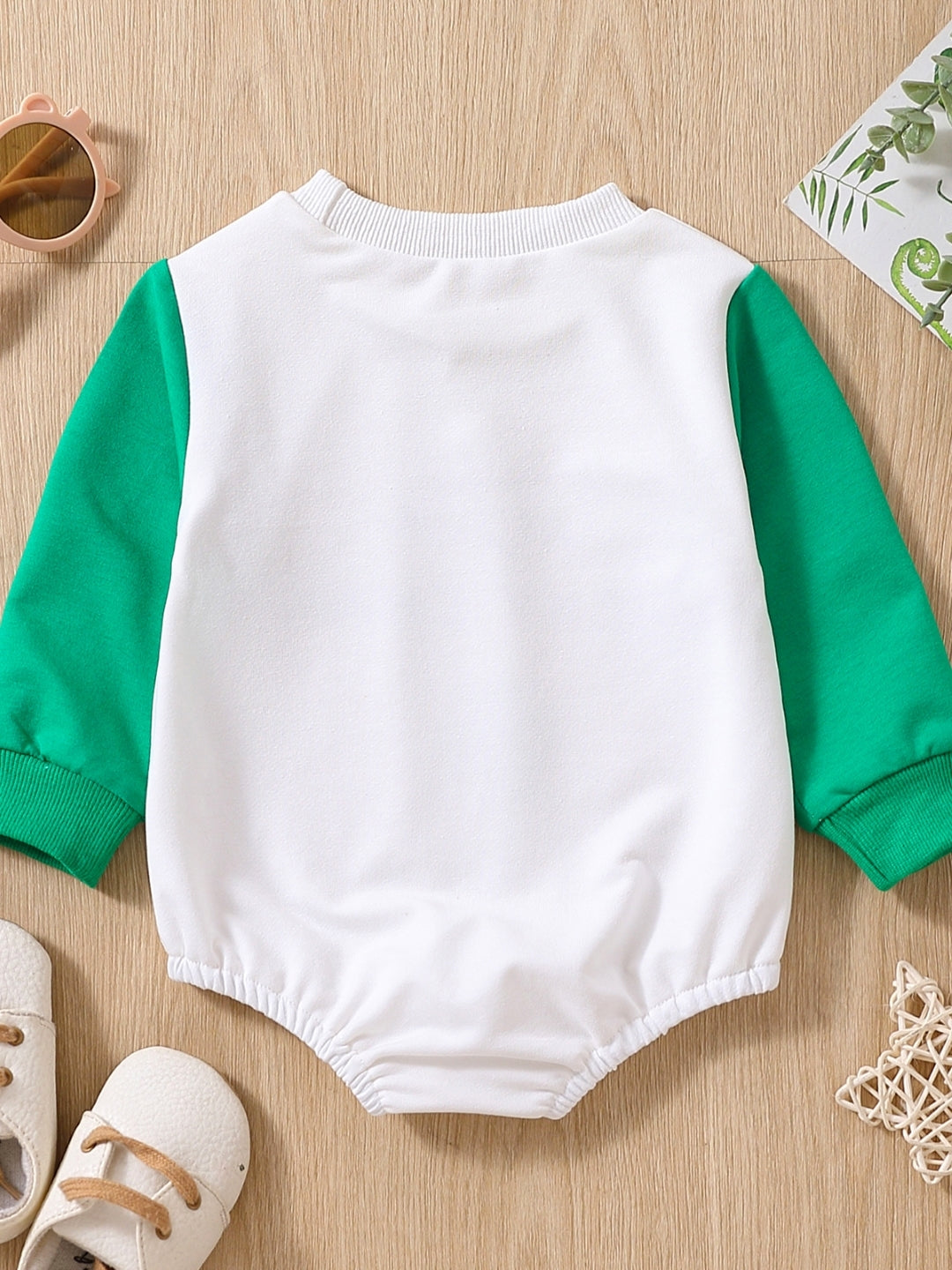 Green Regular Cotton Rompers