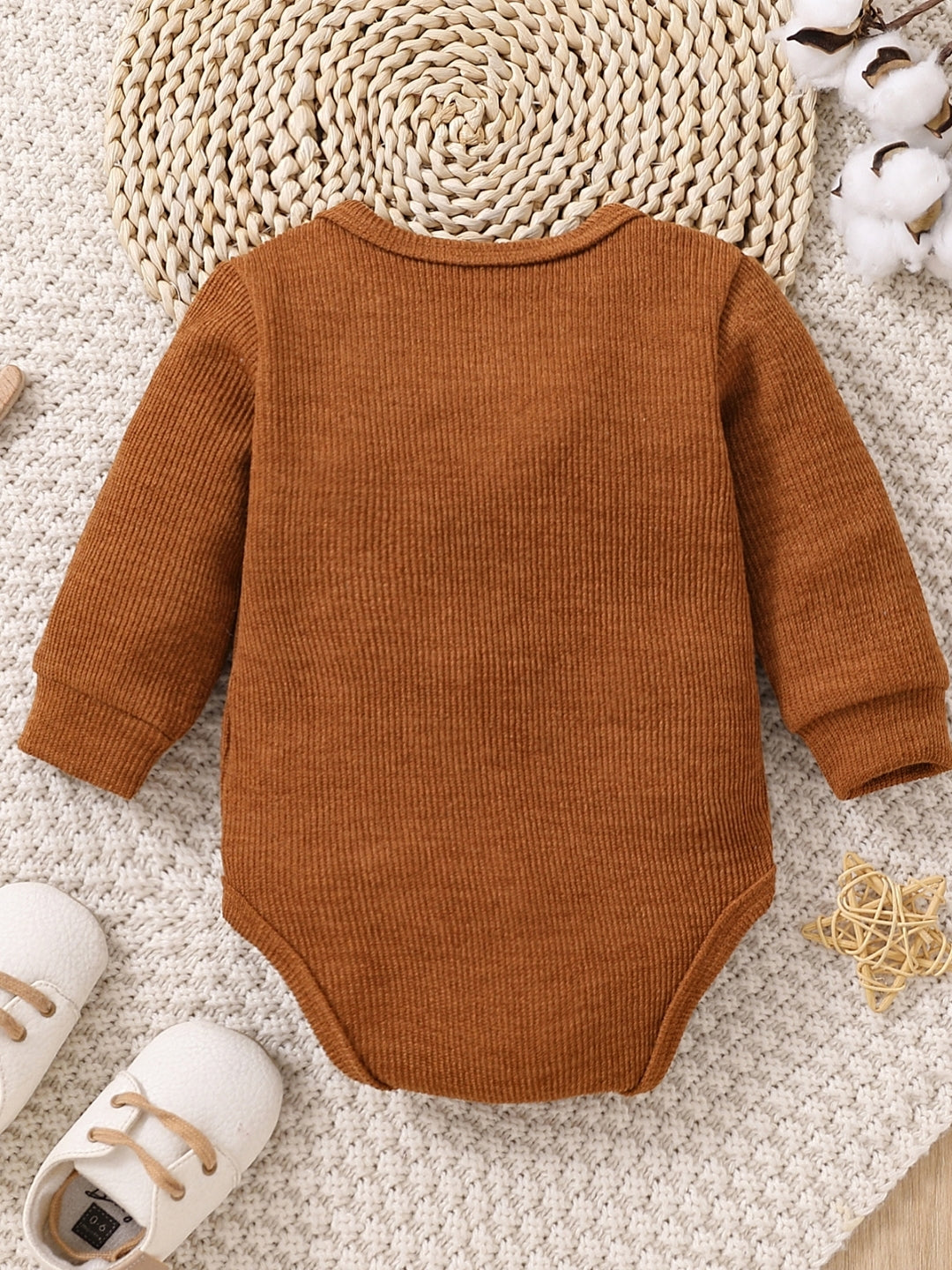 Brown Regular Cotton Rompers