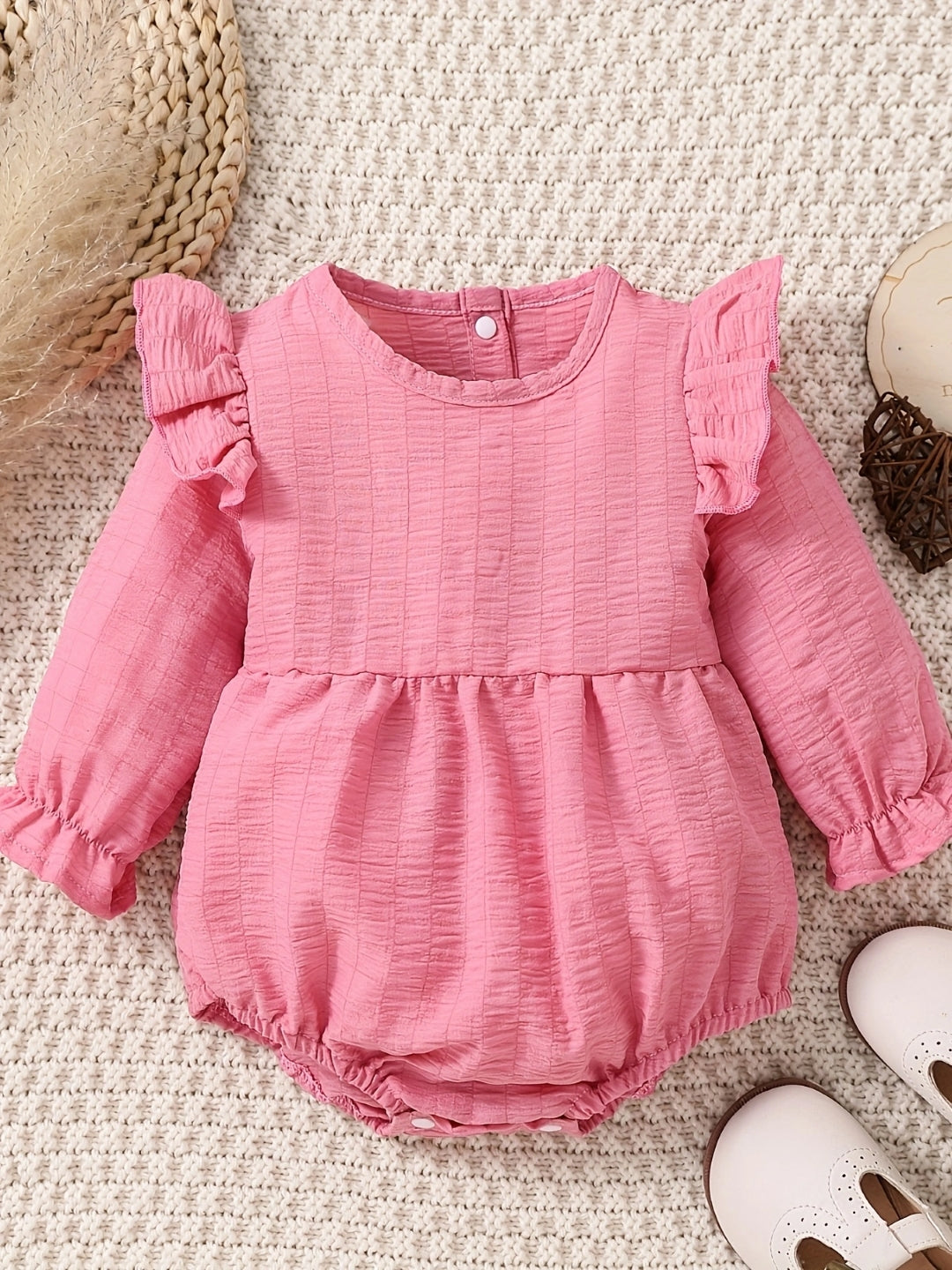 Pink Regular Cotton Rompers