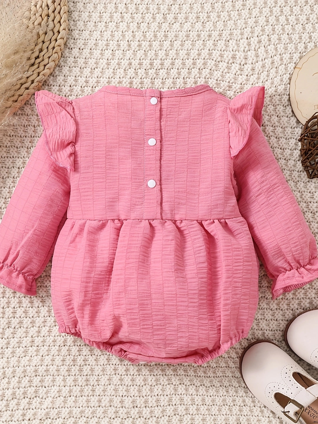 Pink Regular Cotton Rompers