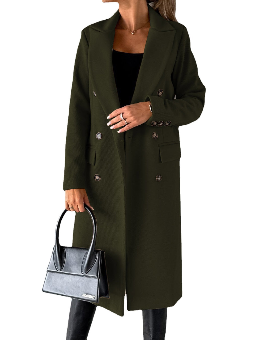 Green Halter Neck Solid Long Sleeves Polyester Top