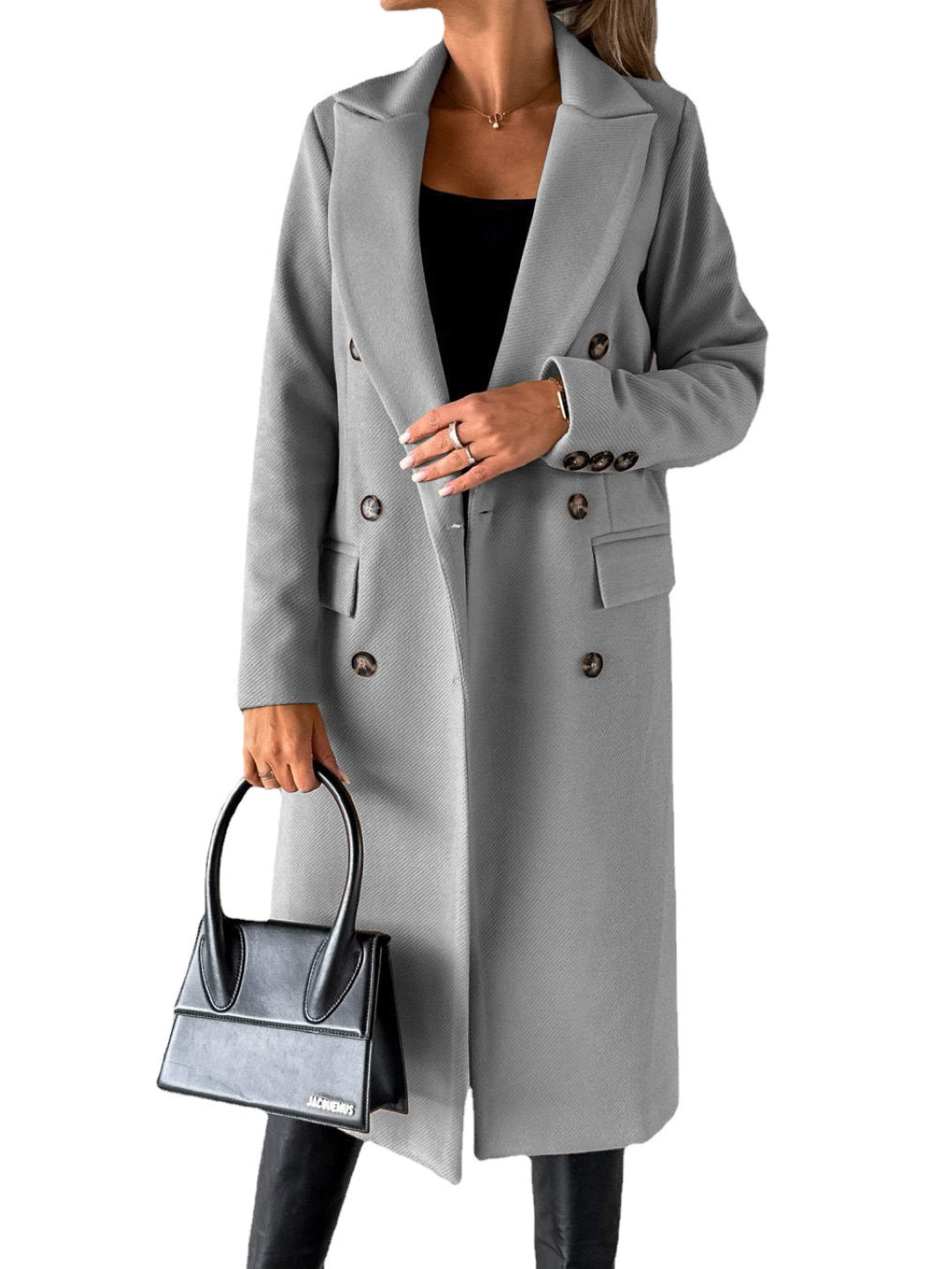 Grey Halter Neck Solid Long Sleeves Polyester Top