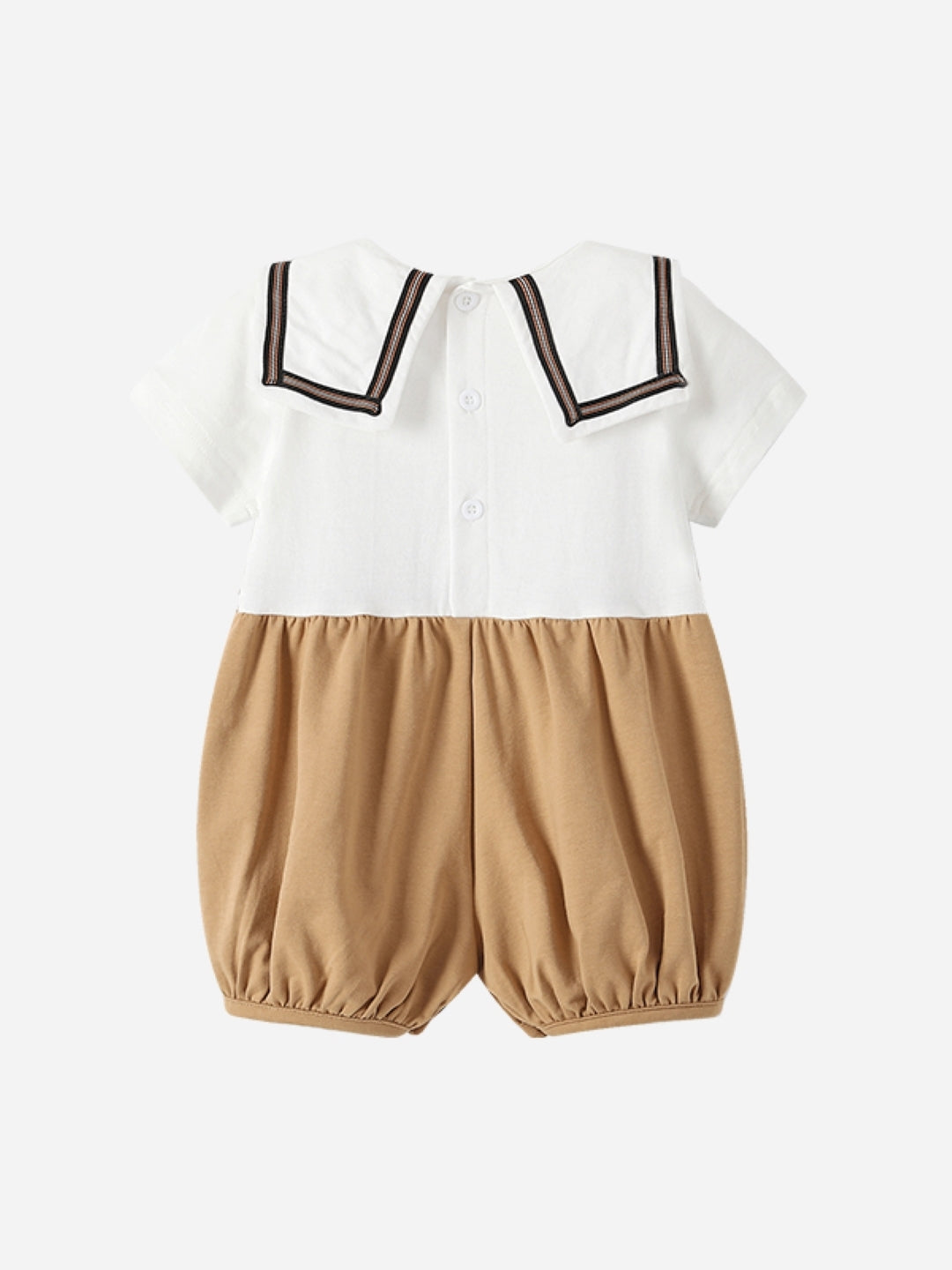 Brown Cotton Kids Romper