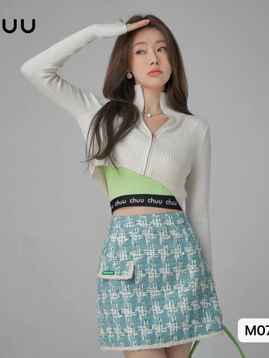 White Viscose Rayon Round Neck Long Sleeves Solid Top