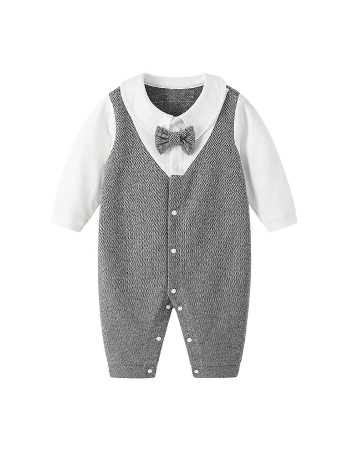 Grey Polyester Kids Romper