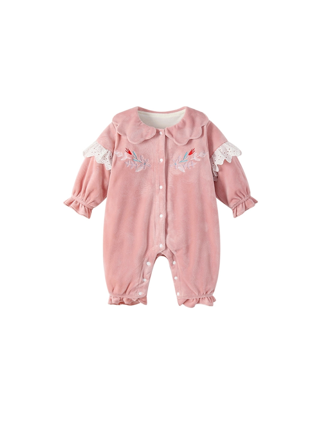 Pink Polyester Kids Romper