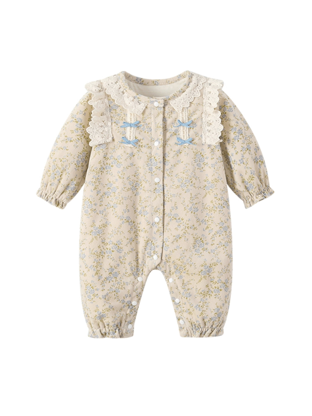 Cream Polyester Kids Romper