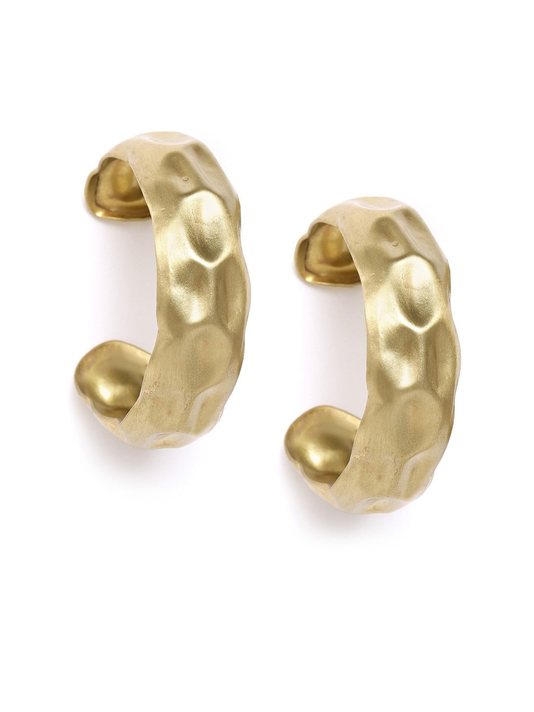 Gold-Plated Contemporary Drop Earrings