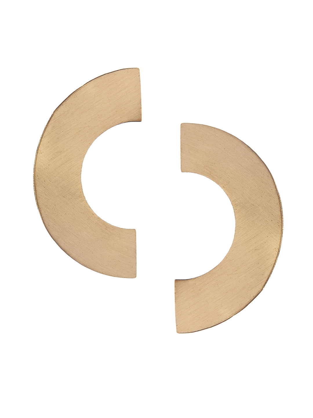 Gold-Plated Contemporary Gold Drop Earrings