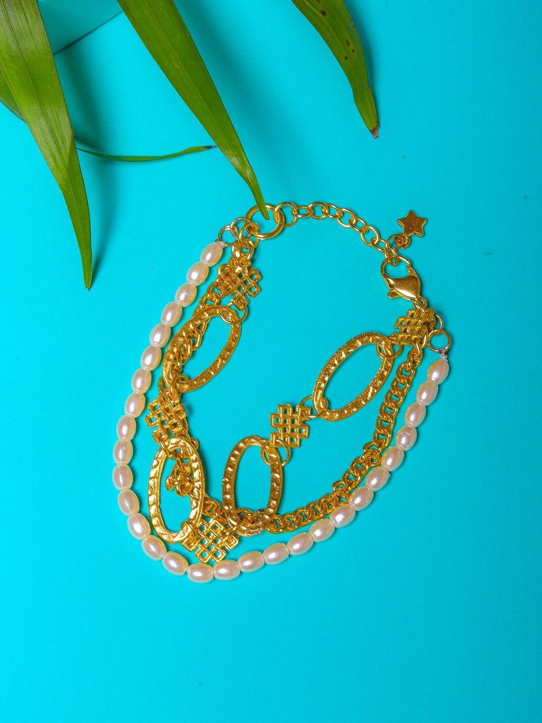 Gold-Plated Pearl Bracelet