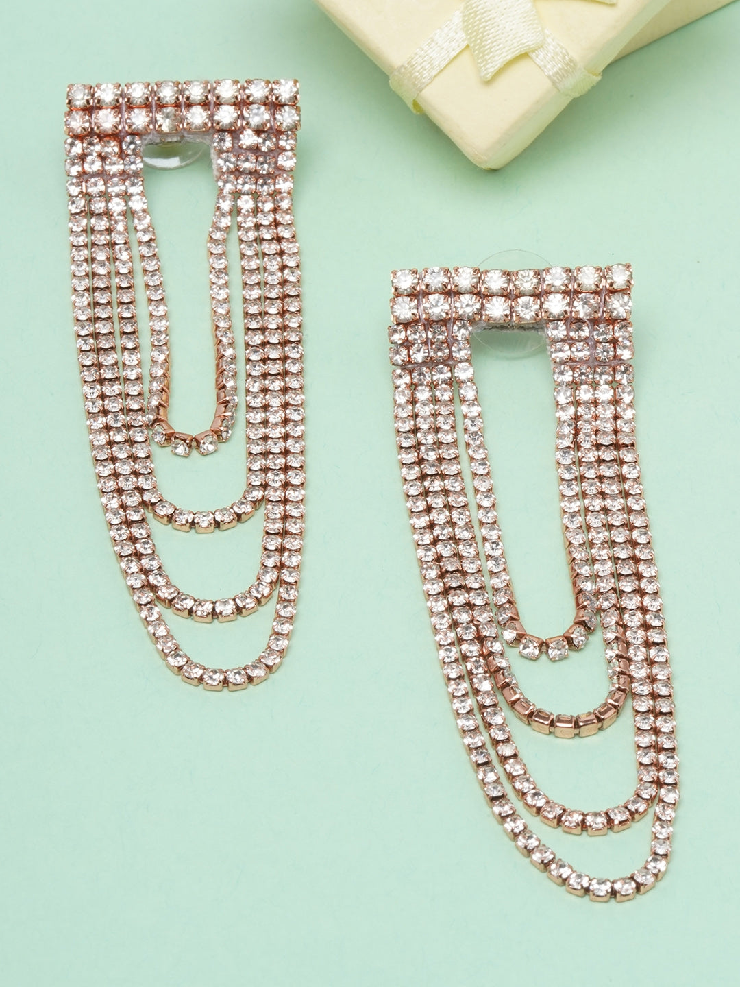 Gold-Plated CZ Studded Dangler