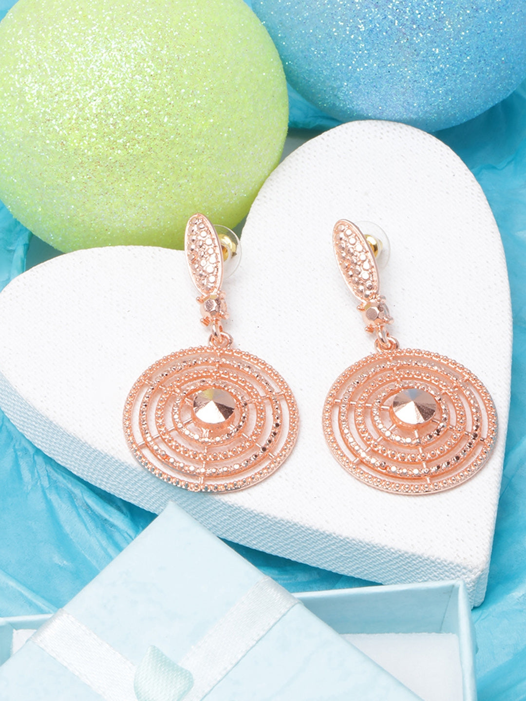 Rose Gold-Plated Drop Earrings