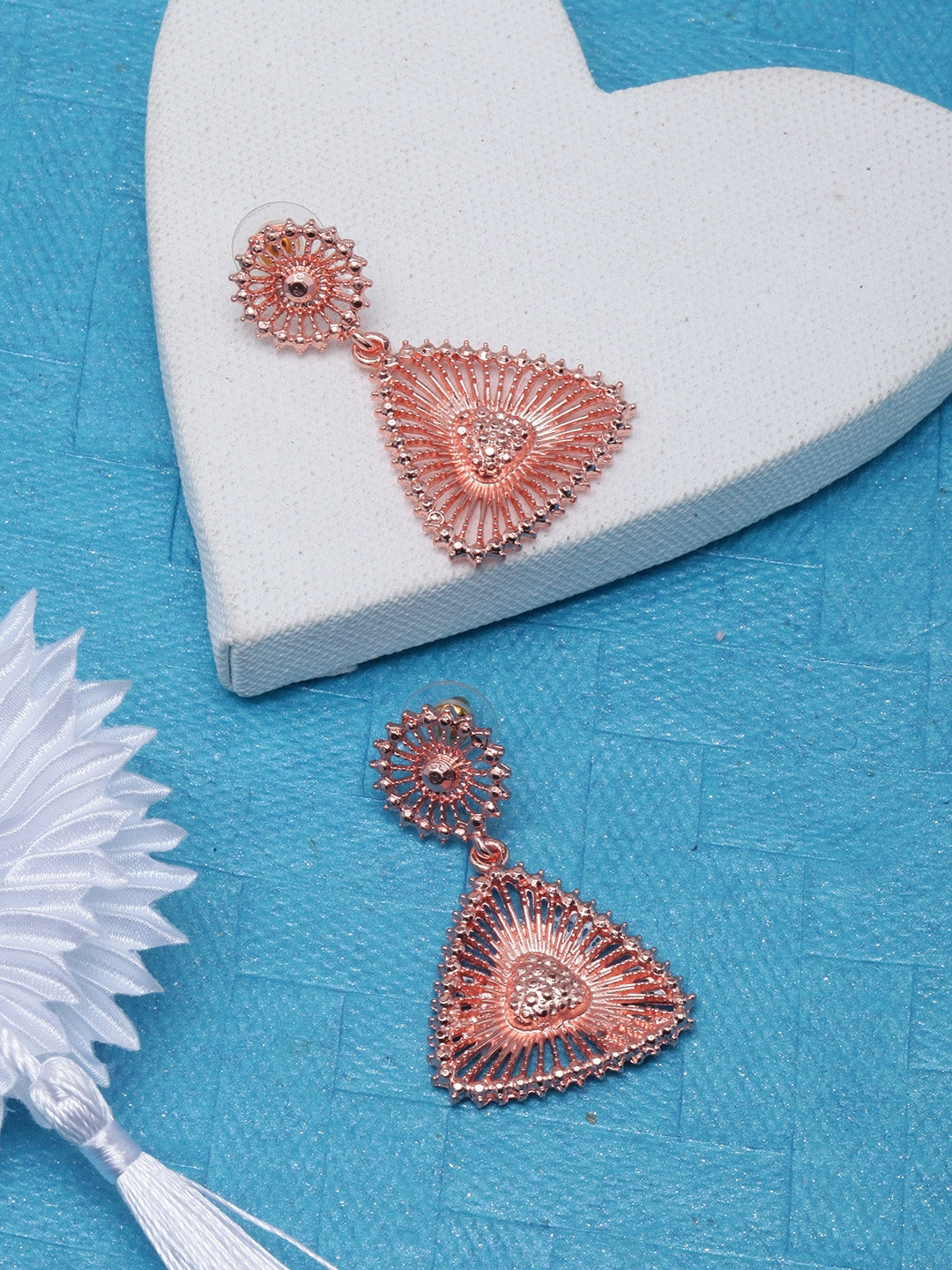 Rose Gold-Plated Drop Earrings