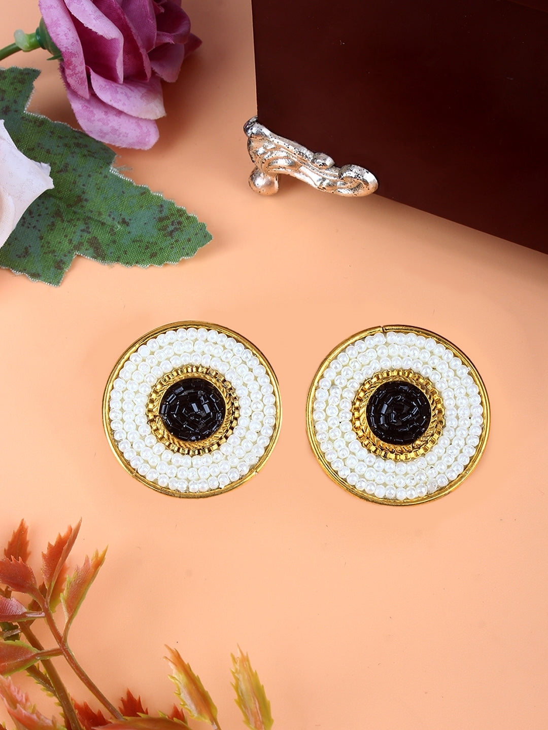 Gold-Plated Brass Contemporary Handcrafted Studs