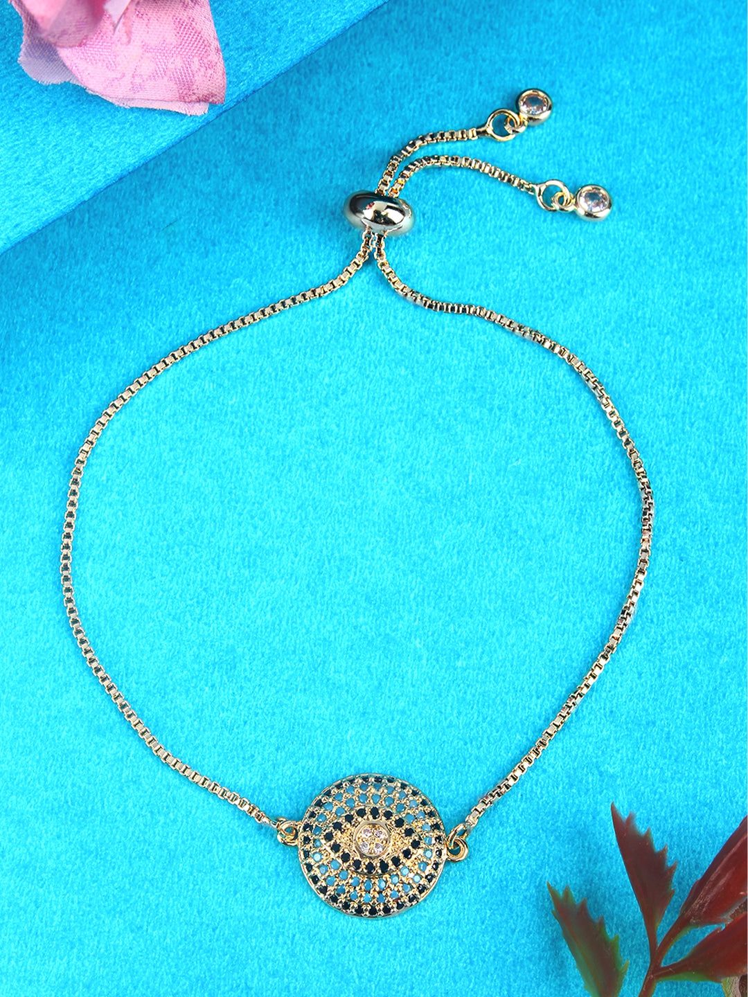 Gold-Plated Multi Colour Toned Women Bracelet