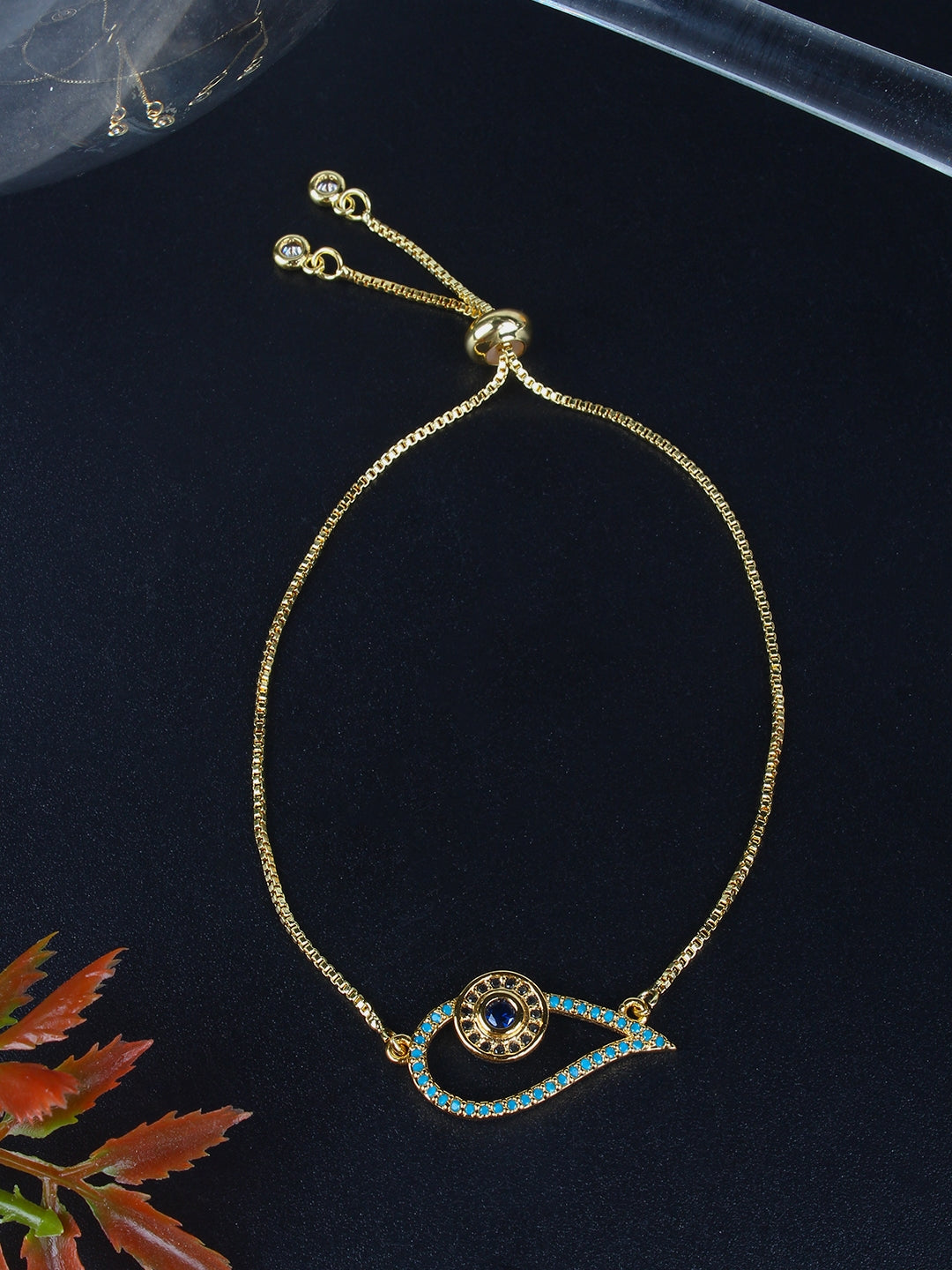 Gold-Plated Multi Colour Toned Women Bracelet