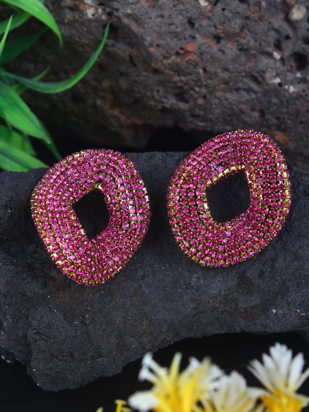 Gold-Plated Brass Contemporary Handcrafted Studs