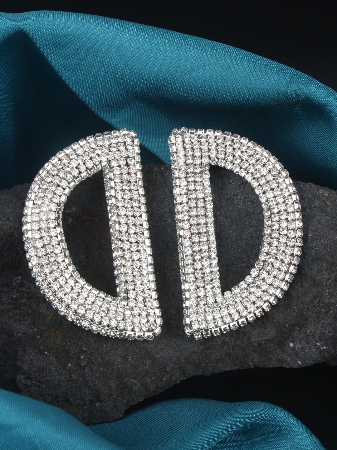 Silver-Plated Brass Contemporary Handcrafted Studs