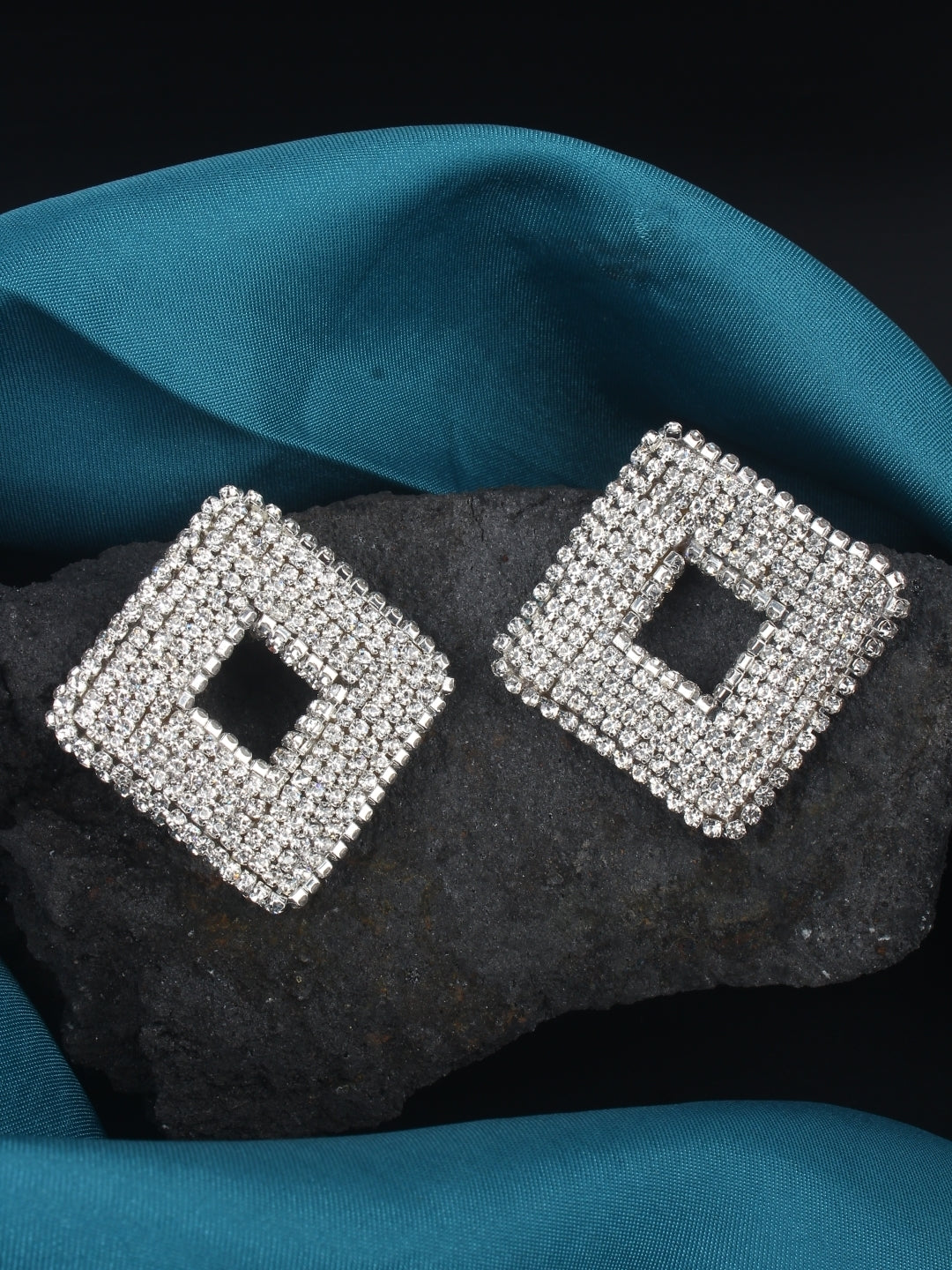 Silver-Plated Brass Contemporary Handcrafted Studs