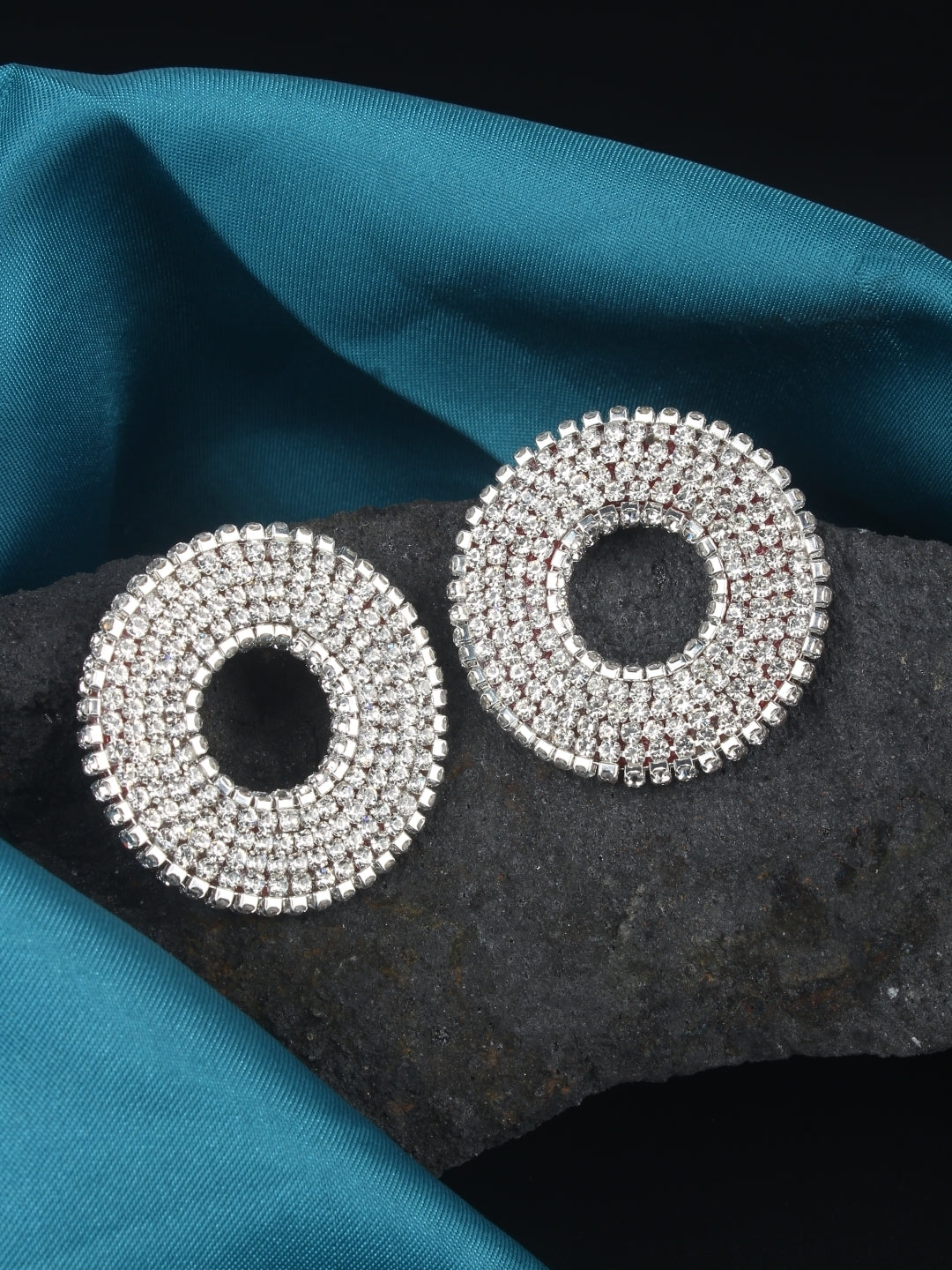 Silver-Plated Brass Contemporary Handcrafted Studs