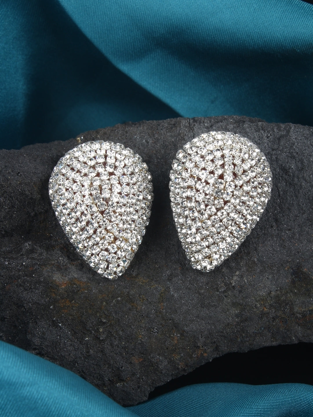 Silver-Plated Brass Contemporary Handcrafted Studs
