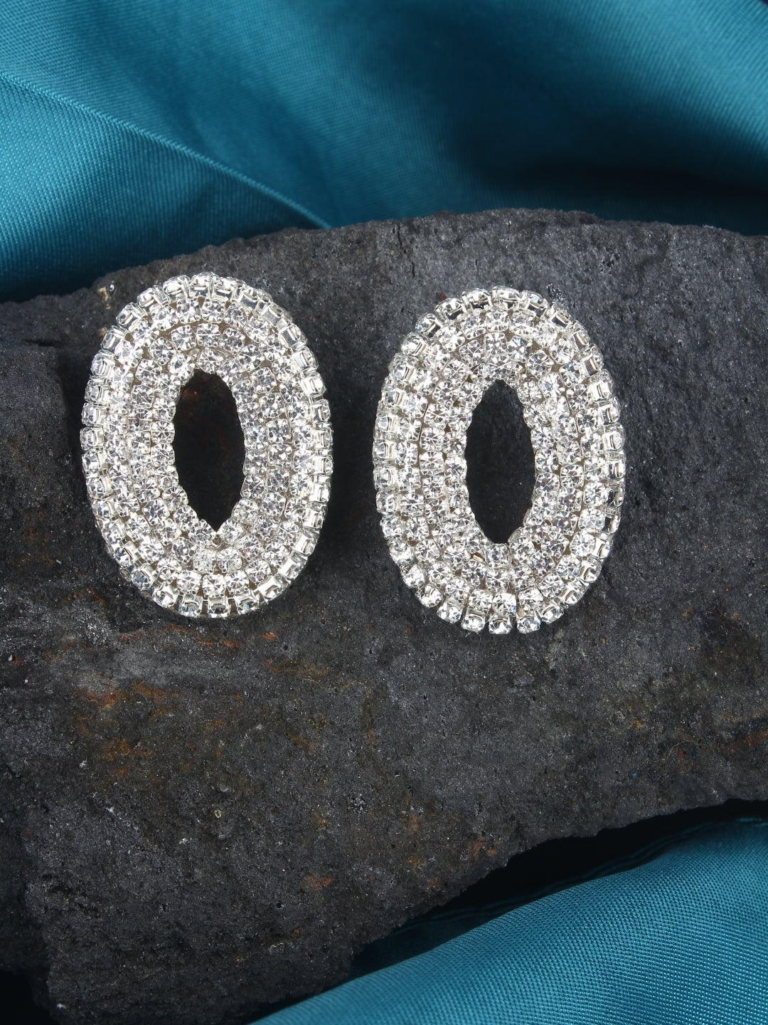 Silver-Plated Brass Contemporary Handcrafted Studs