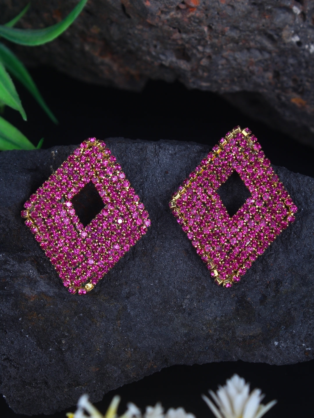 Gold-Plated Brass Contemporary Handcrafted Studs