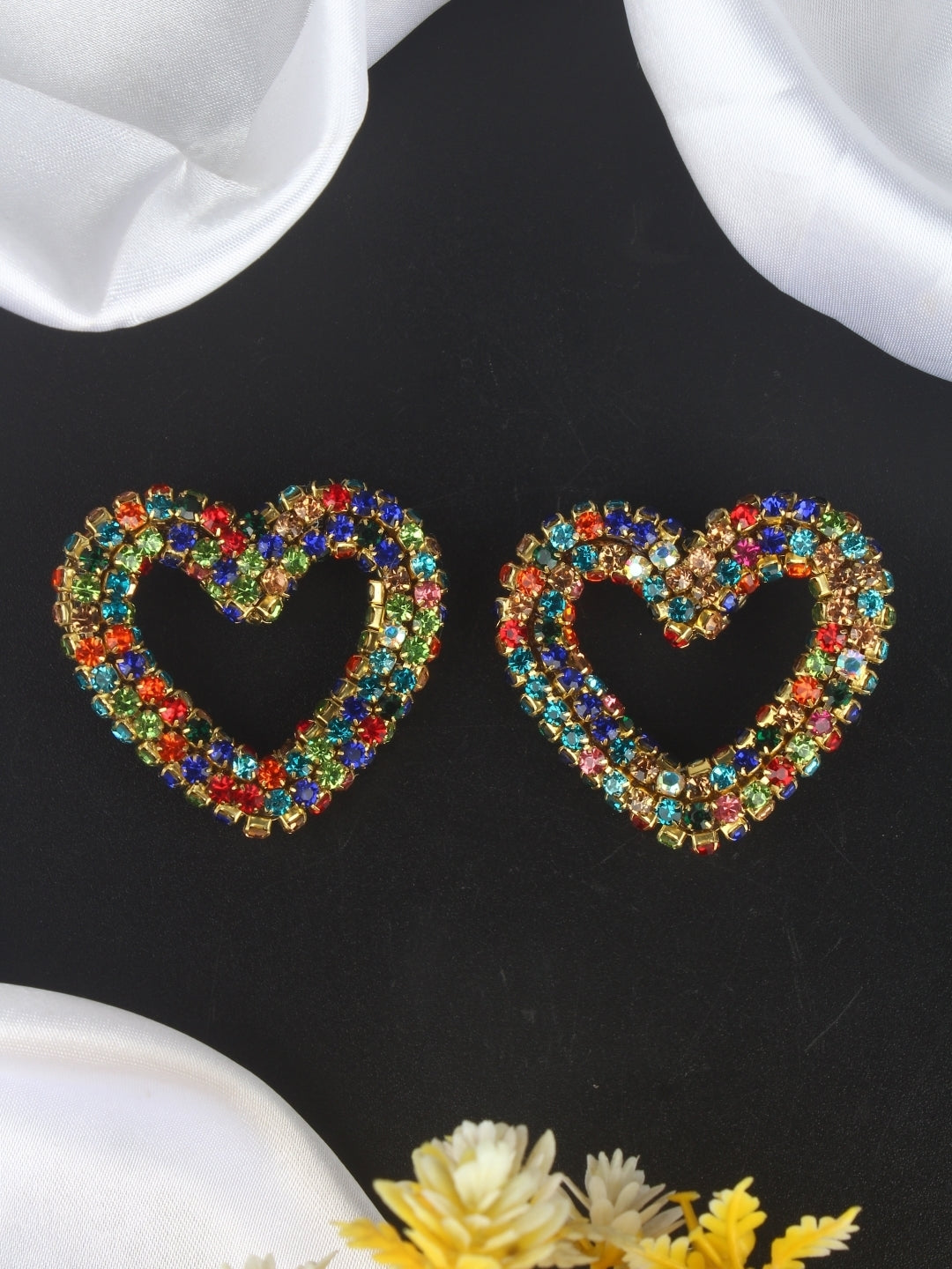 Gold-Plated Brass Contemporary Handcrafted Studs